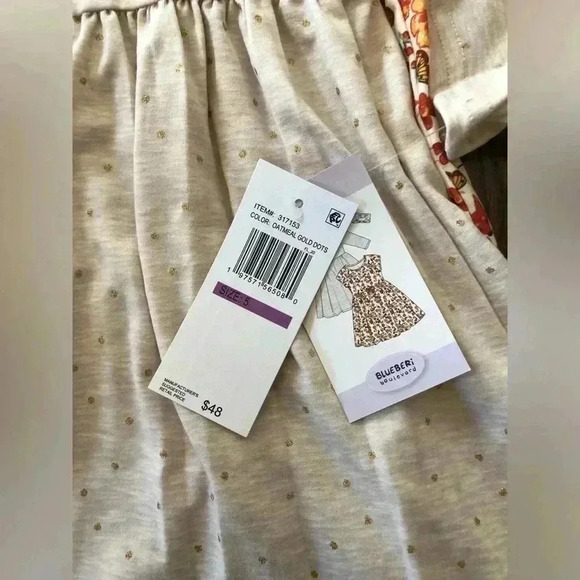 BlueBeri Boulevard Girl’s 5 3-piece set - 2 dresses/1 Headband - NWT!! - Picture 6 of 11